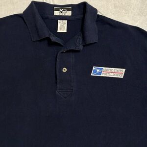 USPS Postal Service Polo Men's M Delivery Carrier Employee Uniform Shirt Blue